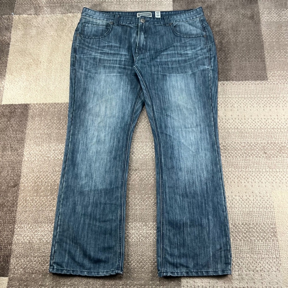 INC International Concepts Copenhagen Modern Boot Cut Jeans Blue Mens 40x32